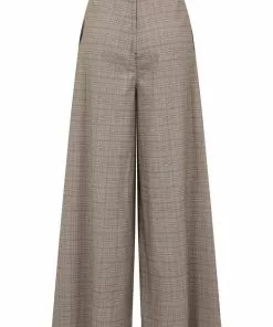 Bright & Beautiful Evelynn Floxlease Check 70's Trousers Brown 9 Bright & Beautiful Evelynn Floxlease Check 70's Trousers Brown