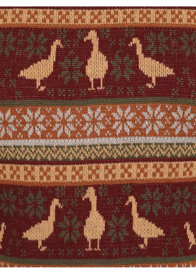 Bright & Beautiful Bella Duck Fair Isle 60's Jumper Brown 7 Bright & Beautiful Bella Duck Fair Isle 60's Jumper Brown