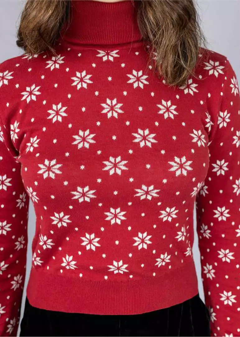 New In Bright & Beautiful Dylan Fair Isle 60's Jumper Red 4 New In Bright & Beautiful Dylan Fair Isle 60's Jumper Red