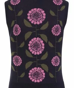 Bright & Beautiful Zora Groovy Floral 60's Jumper In Multi 8 Bright & Beautiful Zora Groovy Floral 60's Jumper In Multi