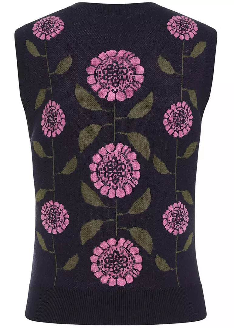 Bright & Beautiful Zora Groovy Floral 60's Jumper In Multi 5 Bright & Beautiful Zora Groovy Floral 60's Jumper In Multi