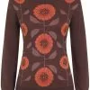 Bright & Beautiful Saffron Groovy Floral 70's Jumper Brown