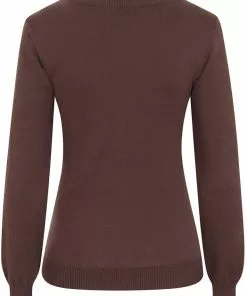 Bright & Beautiful Saffron Groovy Floral 70's Jumper Brown