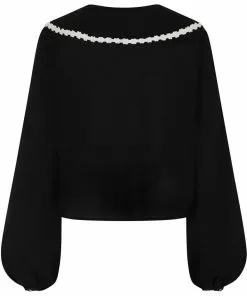 Bright & Beautiful Merrit 70's Blouse Black 6 Bright & Beautiful Merrit 70's Blouse Black