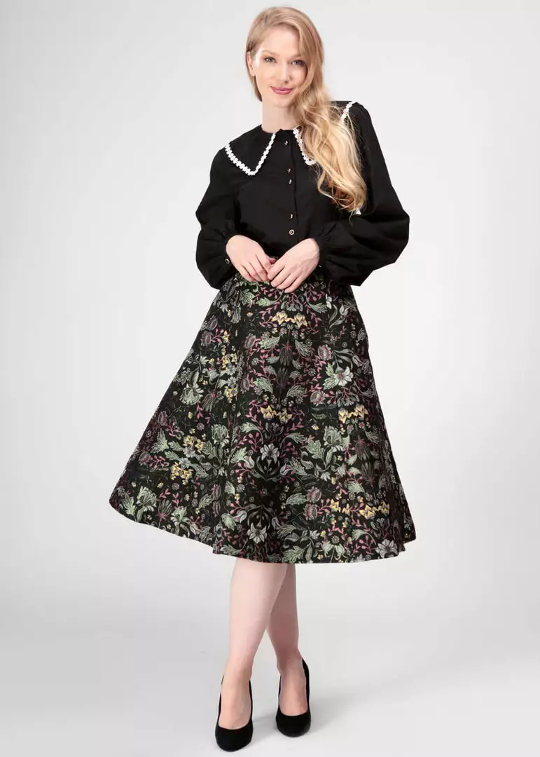 Bright & Beautiful Merrit 70's Blouse Black 5 Bright & Beautiful Merrit 70's Blouse Black