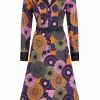 Bright & Beautiful Gracen Groovy Floral 60's Dress Multi 2 Bright & Beautiful Gracen Groovy Floral 60's Dress Multi