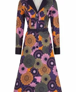 Bright & Beautiful Gracen Groovy Floral 60's Dress Multi