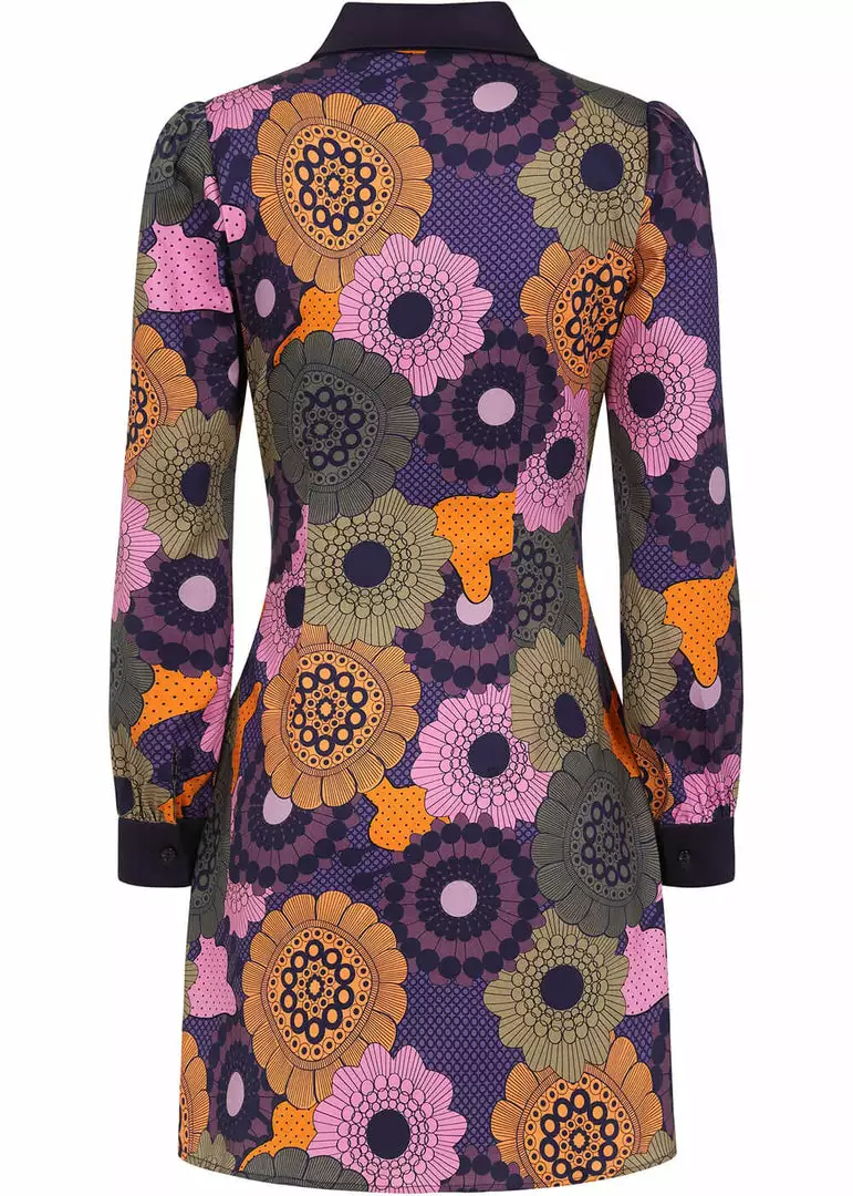 New In Bright & Beautiful Annabelle Groovy Floral 60's Dress Multi 5 New In Bright & Beautiful Annabelle Groovy Floral 60's Dress Multi