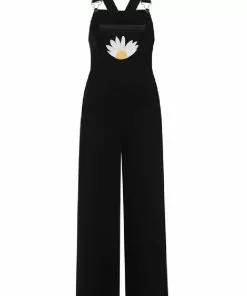 New In Bright & Beautiful Emma Daisy Dreamer 60's Dungarees Black