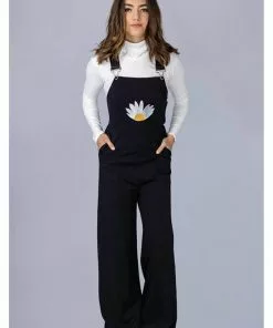 New In Bright & Beautiful Emma Daisy Dreamer 60's Dungarees Black