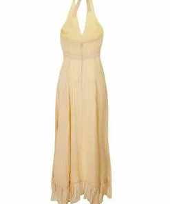 Bright & Beautiful Bella 70's Maxi Dress Yellow New In