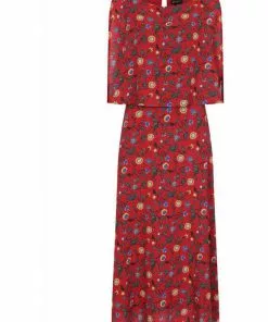 Bright & Beautiful Ali Tropical Floral 70's Dress Red