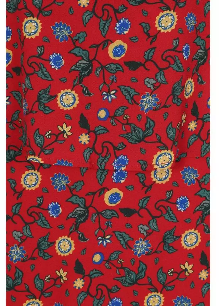 Bright & Beautiful Ali Tropical Floral 70's Dress Red 7 Bright & Beautiful Ali Tropical Floral 70's Dress Red