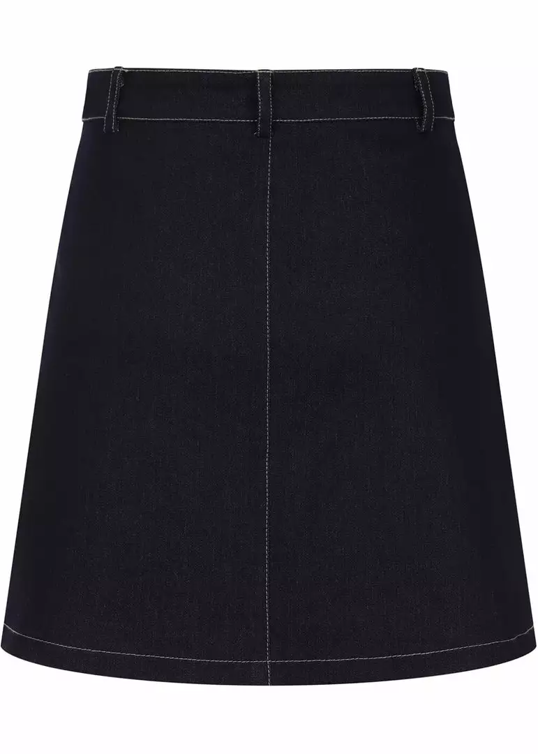 New In Bright & Beautiful Annie Rainbow Dreamer 60's A-Line Skirt Denim 5 New In Bright & Beautiful Annie Rainbow Dreamer 60's A-Line Skirt Denim