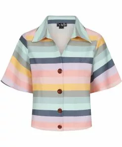 New In Bright & Beautiful Sue Carnival 60's Blouse Multicolour