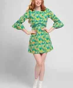 Bright & Beautiful Emily Holiday Trip 60's Dress Multi New In