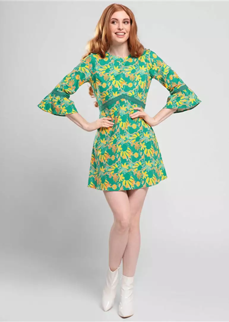 Bright & Beautiful Emily Holiday Trip 60's Dress Multi New In 4 Bright & Beautiful Emily Holiday Trip 60's Dress Multi New In