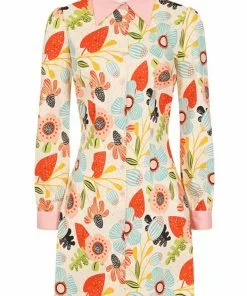 New In Bright & Beautiful Annabell Songbird Floral 60's Dress Multi