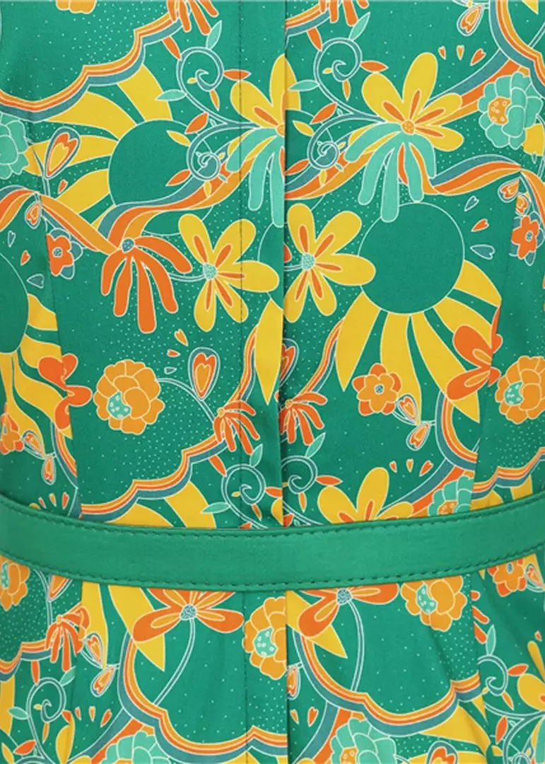 New In Bright & Beautiful Maggie Holiday 70's Trip Jumpsuit Multi 8 New In Bright & Beautiful Maggie Holiday 70's Trip Jumpsuit Multi