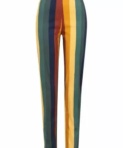 Bright & Beautiful Penny Primary Stripe 70's Trousers Multi