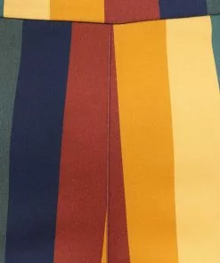 Bright & Beautiful Penny Primary Stripe 70's Trousers Multi