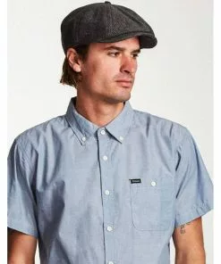 Brixton Brood Snap Cap Grey Black New In