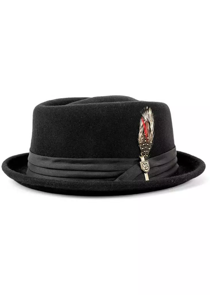 New In Brixton Stout Pork Pie Hat Black 3 New In Brixton Stout Pork Pie Hat Black