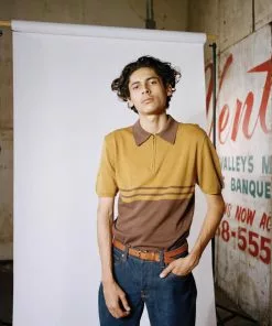 Brixton Heren Allen Knit Polo Brown