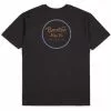 New In Brixton Mens Wheeler Ll SS Washed T-Shirt Black Blue 1 New In Brixton Mens Wheeler Ll SS Washed T-Shirt Black Blue
