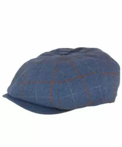 Brixton Brood Lion Plaid Snap Cap Slate Blue