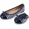 Butterfly Twist Care Stripe Foldable Flats Navy White 2 Butterfly Twist Care Stripe Foldable Flats Navy White