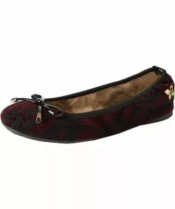 New In Butterfly Twist Sasha Lace Foldable Flats Berry
