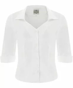Collectif Mona 50's Shirt White
