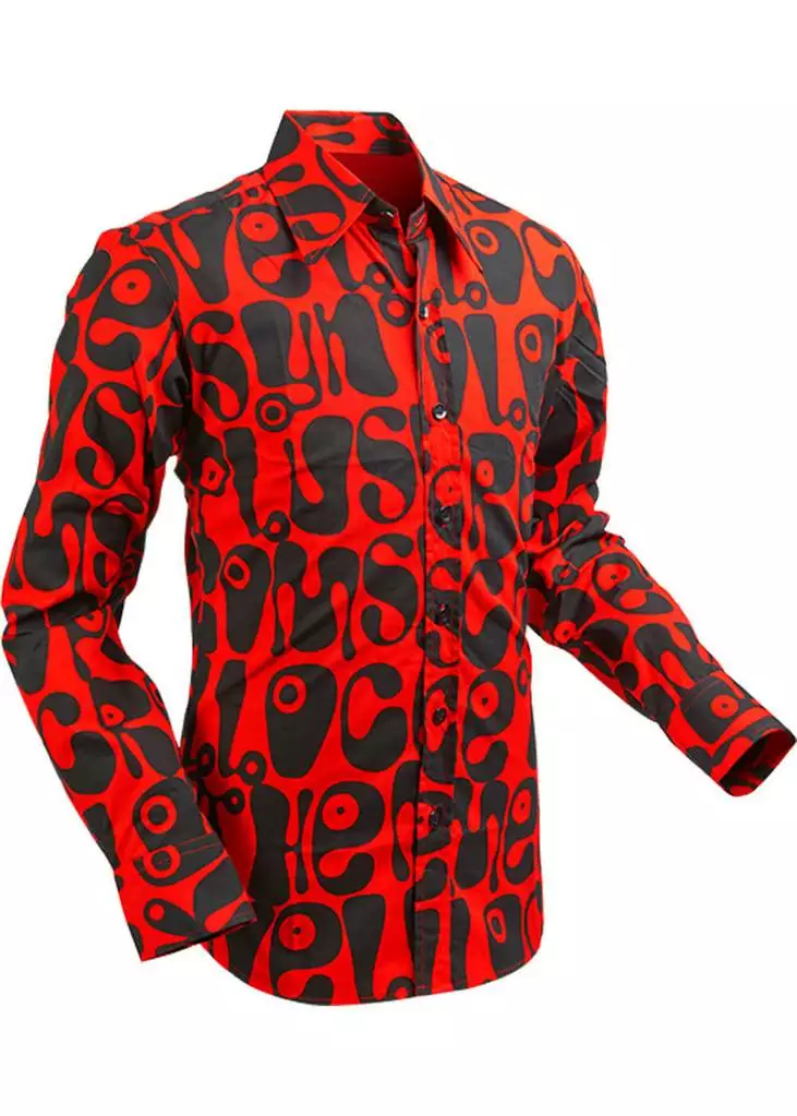 New In Chenaski Mens Shirt Moloko Red Black 3 New In Chenaski Mens Shirt Moloko Red Black