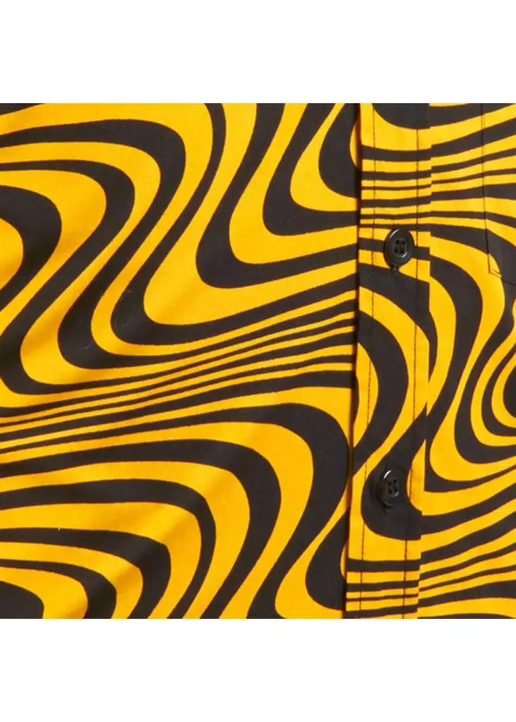 Chenaski Mens Wavyline 70's Shirt Yellow Black 4 Chenaski Mens Wavyline 70's Shirt Yellow Black