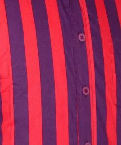 New In Chenaski Mens Stripes 70's Shirt Violet Pink