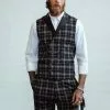 Chet Rock Mens Chuck Tartan Waistcoat Green New In 1 Chet Rock Mens Chuck Tartan Waistcoat Green New In