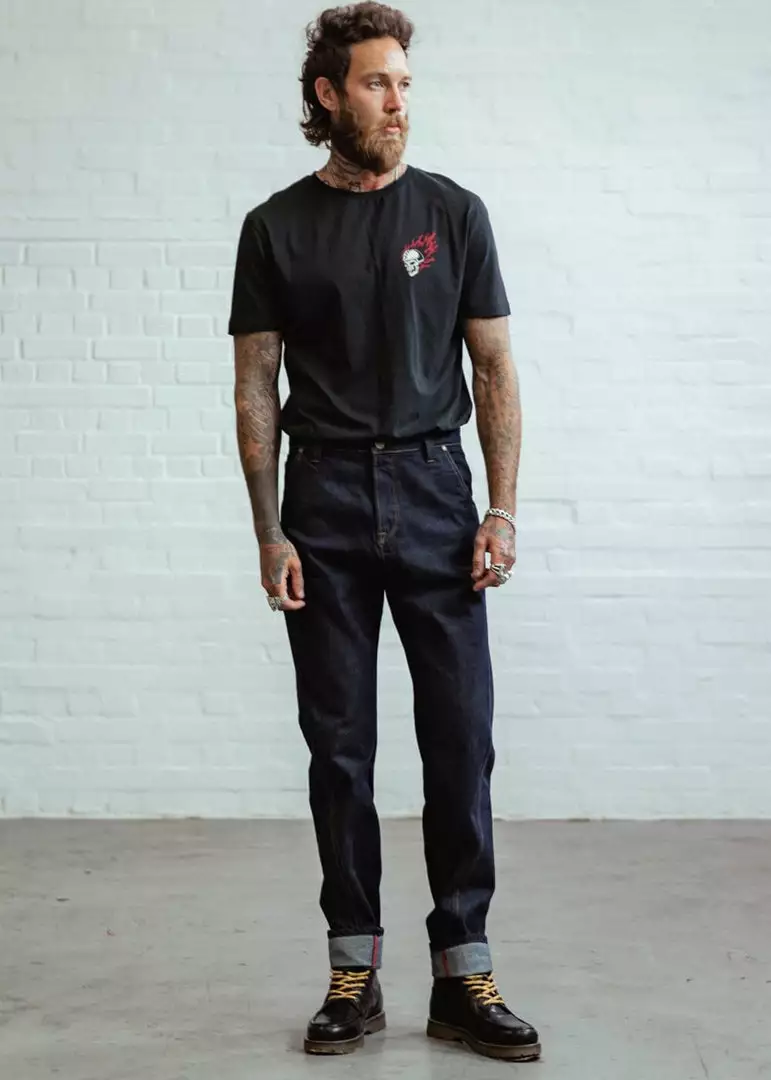 Chet Rock Mens Garage Jeans Navy 5 Chet Rock Mens Garage Jeans Navy