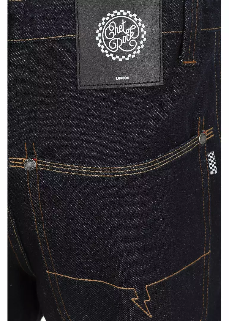 Chet Rock Mens Garage Jeans Navy 10 Chet Rock Mens Garage Jeans Navy