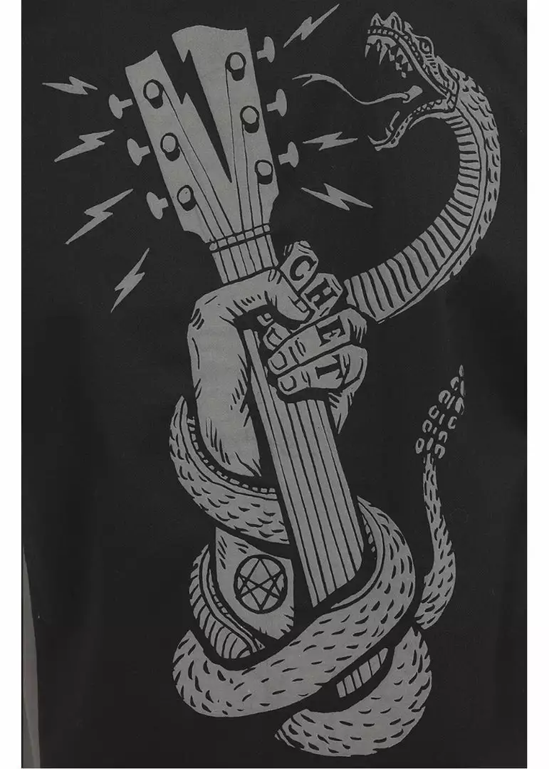 Chet Rock Mens Rattlesnake 50's Bowling Shirt Black New In 5 Chet Rock Mens Rattlesnake 50's Bowling Shirt Black New In