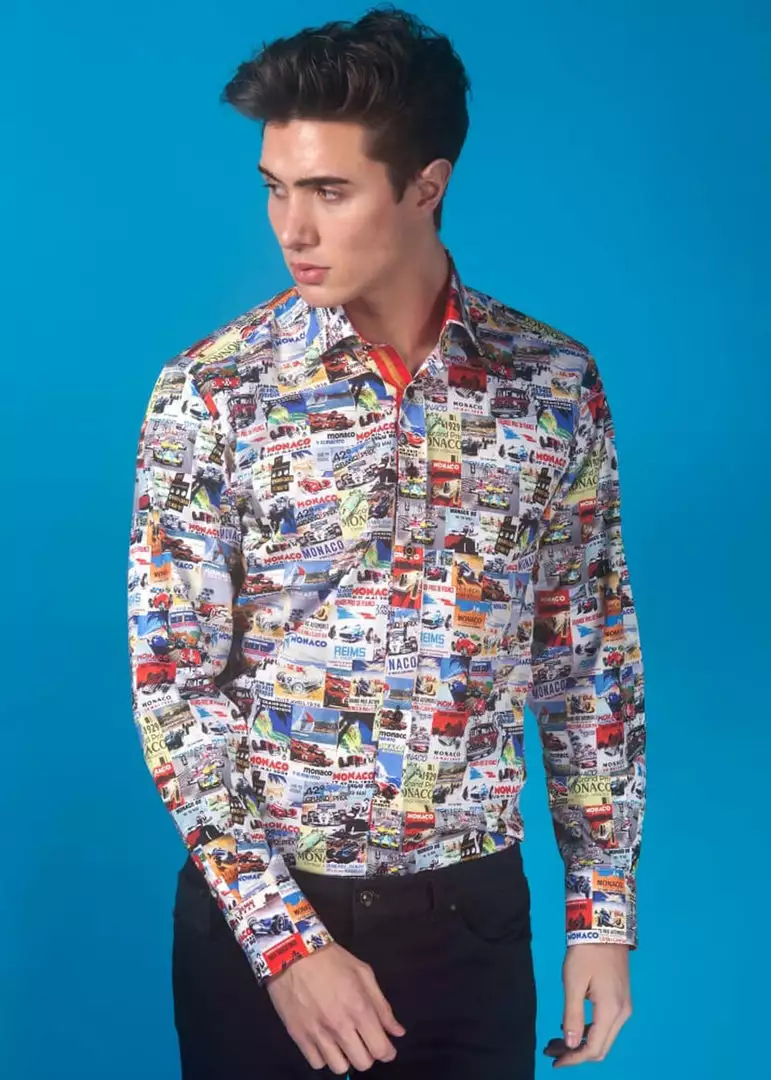 Claudio Lugli Mens Monaco Grand Prix Shirt Multi 4 Claudio Lugli Mens Monaco Grand Prix Shirt Multi