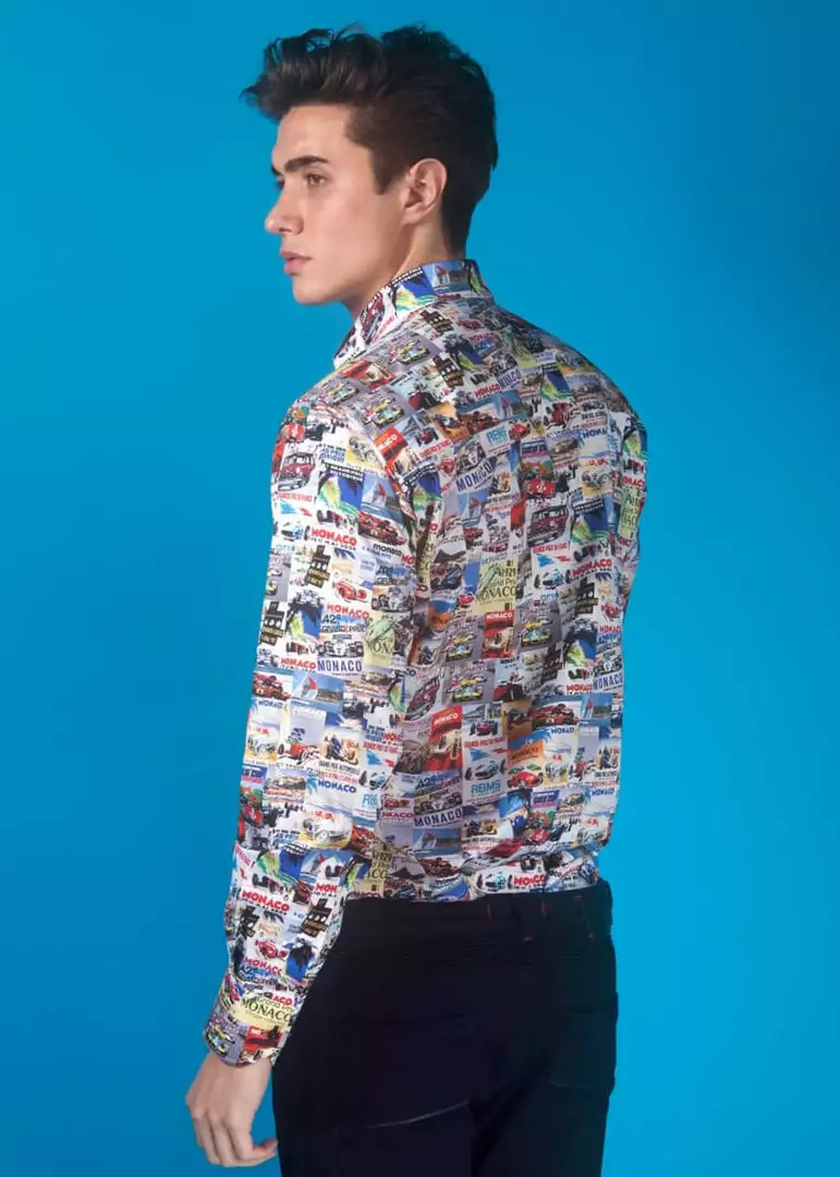 Claudio Lugli Mens Monaco Grand Prix Shirt Multi 5 Claudio Lugli Mens Monaco Grand Prix Shirt Multi