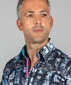 New In Claudio Lugli Mens Satelite Shirt Black