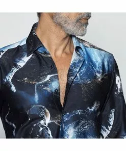 Claudio Lugli Mens Space Walk Shirt Black New In 9 Claudio Lugli Mens Space Walk Shirt Black New In