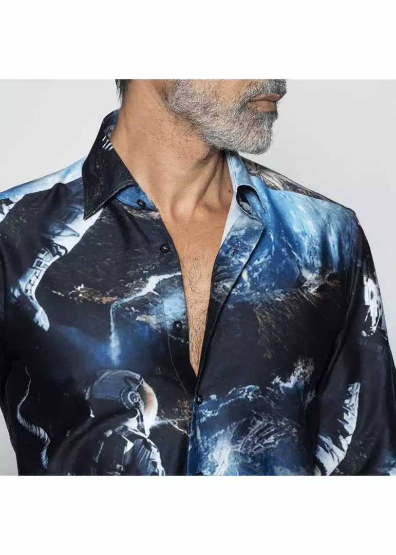 Claudio Lugli Mens Space Walk Shirt Black New In 5 Claudio Lugli Mens Space Walk Shirt Black New In