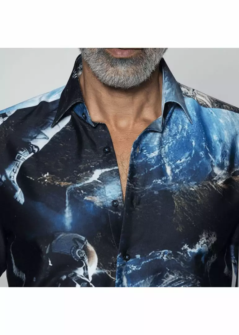 Claudio Lugli Mens Space Walk Shirt Black New In 6 Claudio Lugli Mens Space Walk Shirt Black New In