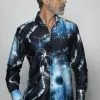 Claudio Lugli Mens Space Walk Shirt Black New In