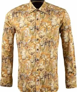 Claudio Lugli Mens Safari Shirt Beige