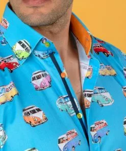 Claudio Lugli Mens Vans Shirt Blue New In 11 Claudio Lugli Mens Vans Shirt Blue New In