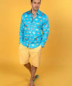 Claudio Lugli Mens Vans Shirt Blue New In 9 Claudio Lugli Mens Vans Shirt Blue New In